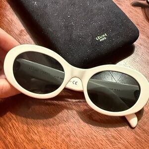 Celine Cream Oval Sunglasses